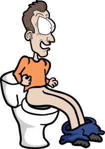 Man on a toilet